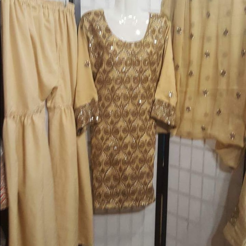 Gold Gharara SHALWAR Salwar